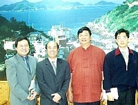 行政院研考會副主委蔡丁貴、地方發展處副處長吳松林等拜會縣長陳雪生,雙方就馬祖發展建設充分交換意見。(圖/文:曹重偉)