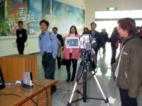 衛生局完成先進紅外線熱像儀測試,將於十日起在機場、碼頭,對過往旅客執行全面量測體溫。(圖/文:張登傑)